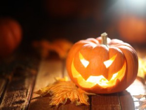 Halloween jack o' lantern background